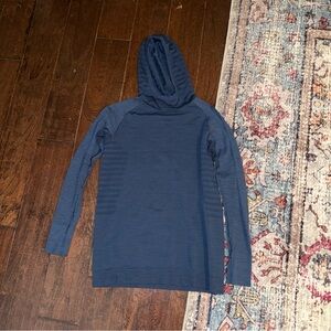 Men's Lululemon Blue Long Sleeve Running Hooded Shirt